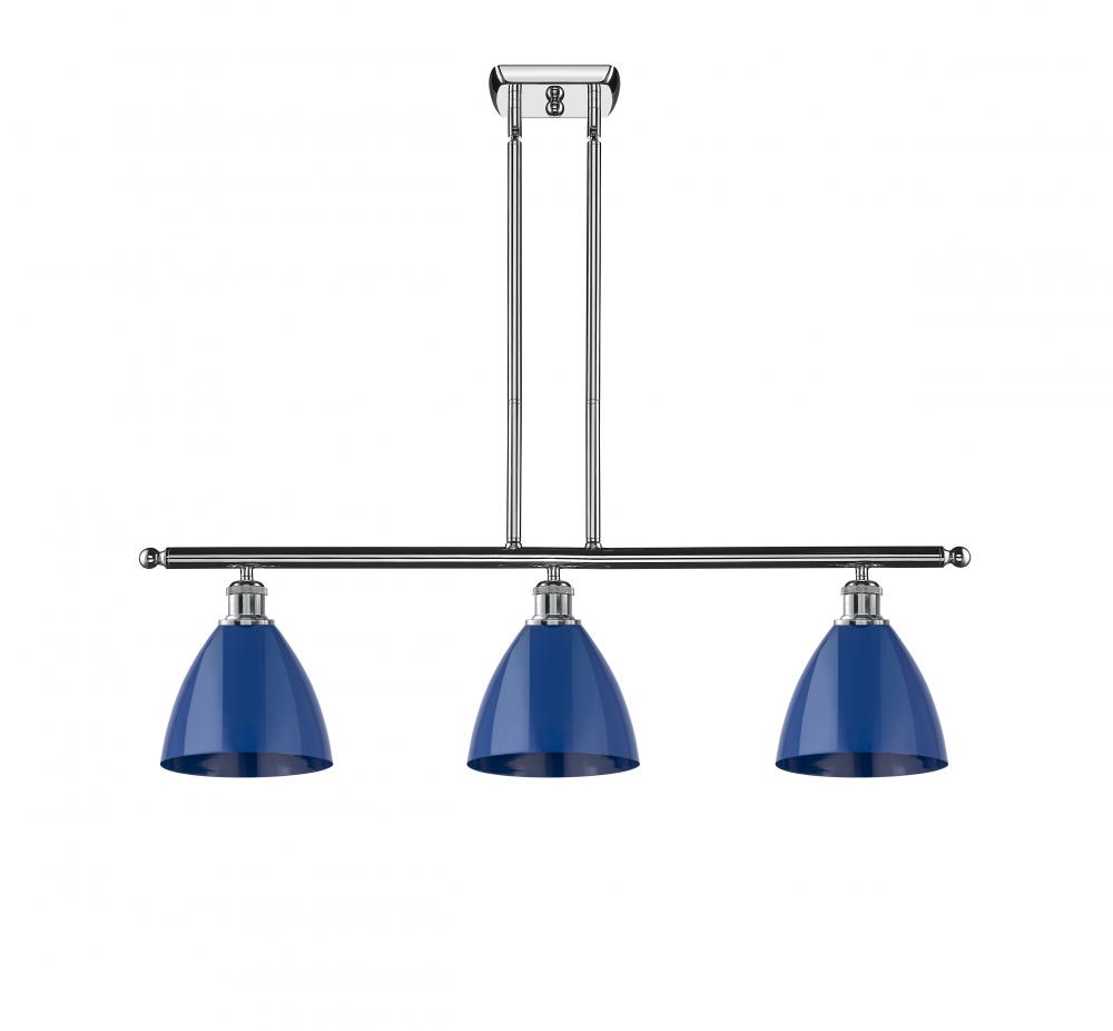 Plymouth - 3 Light - 36 inch - Polished Chrome - Stem hung - Island Light