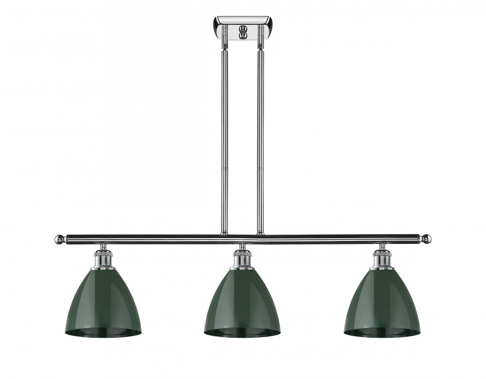 Plymouth - 3 Light - 36 inch - Polished Chrome - Stem hung - Island Light