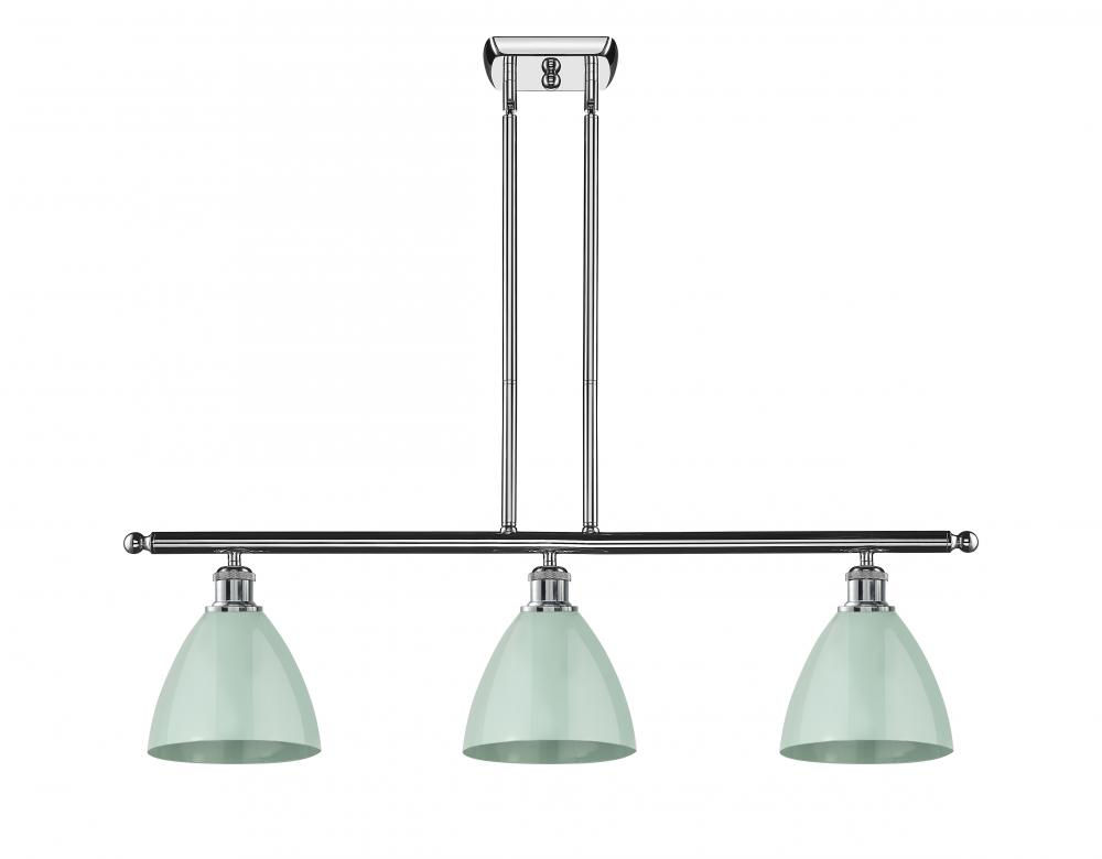 Plymouth - 3 Light - 36 inch - Polished Chrome - Stem hung - Island Light