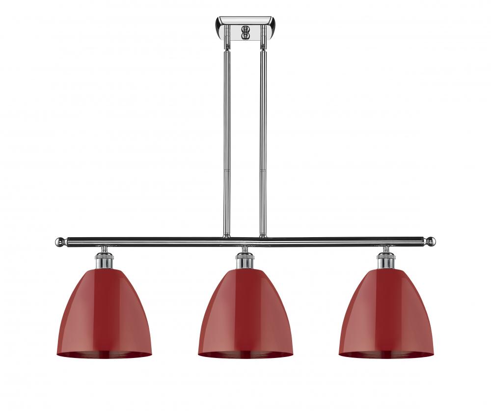 Plymouth - 3 Light - 36 inch - Polished Chrome - Stem hung - Island Light