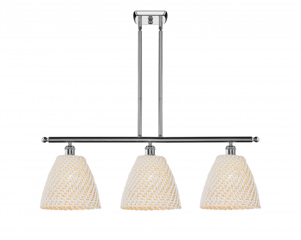 Bristol Natural - 3 Light - 36 inch - Polished Chrome - Stem Hung - Island Light
