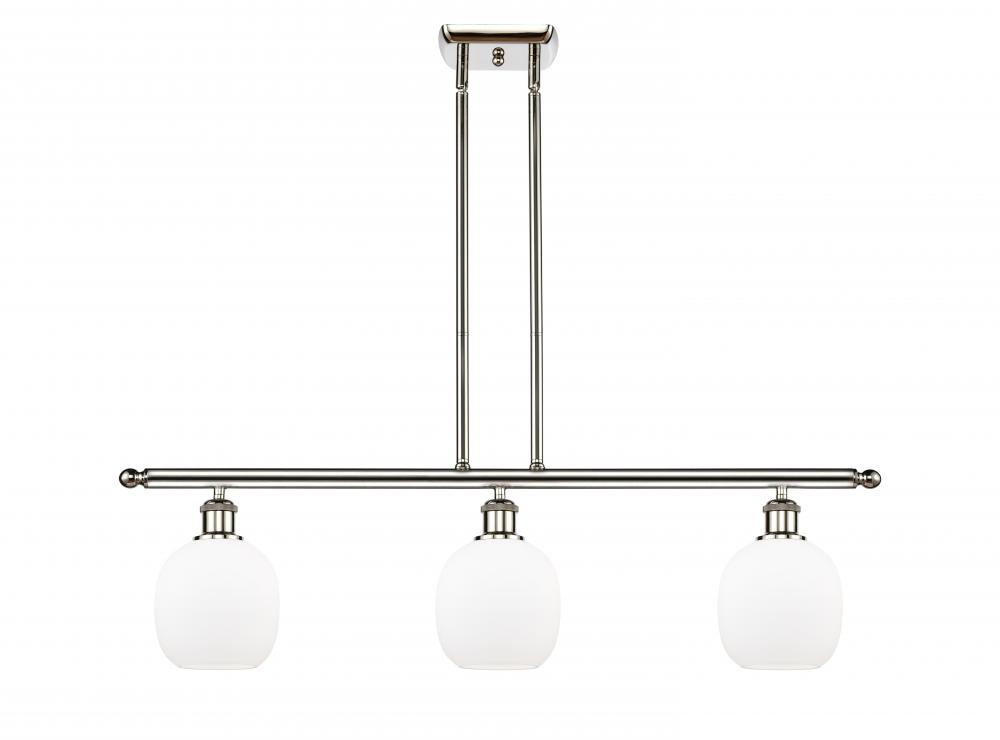 Belfast - 3 Light - 36 inch - Polished Nickel - Stem hung - Island Light
