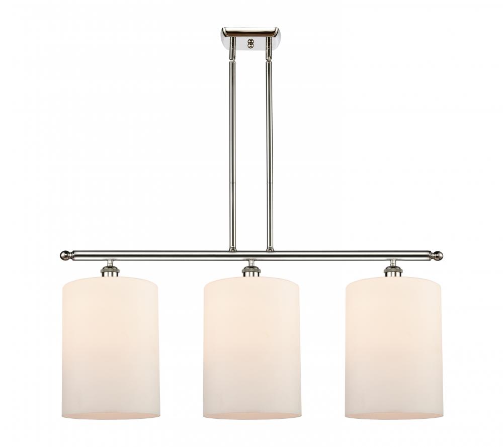 Cobbleskill - 3 Light - 36 inch - Polished Nickel - Stem hung - Island Light