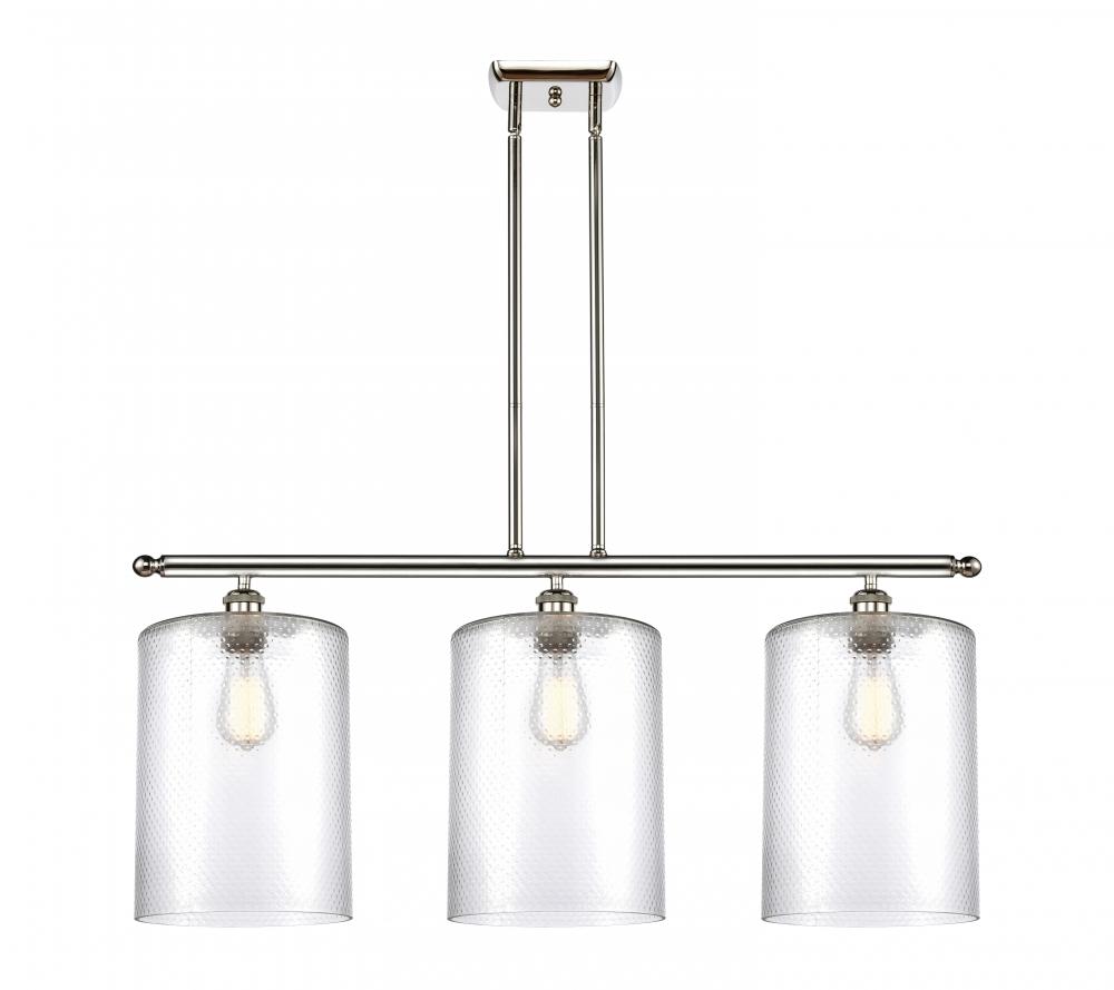 Cobbleskill - 3 Light - 36 inch - Polished Nickel - Stem hung - Island Light