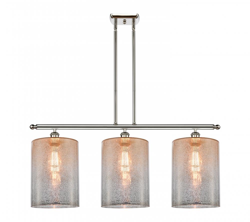 Cobbleskill - 3 Light - 36 inch - Polished Nickel - Stem hung - Island Light