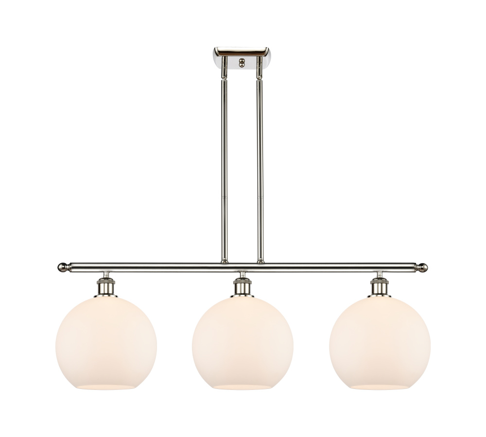 Athens - 3 Light - 37 inch - Polished Nickel - Stem Hung - Island Light