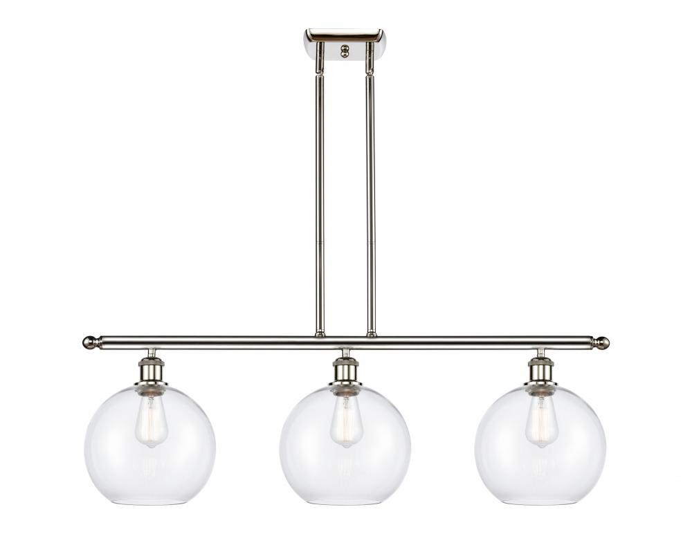 Athens - 3 Light - 37 inch - Polished Nickel - Stem Hung - Island Light