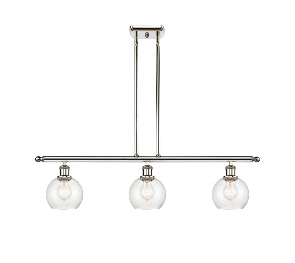 Athens - 3 Light - 36 inch - Polished Nickel - Stem hung - Island Light