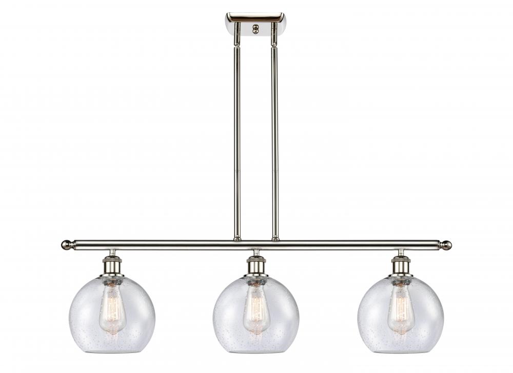 Athens - 3 Light - 36 inch - Polished Nickel - Stem hung - Island Light
