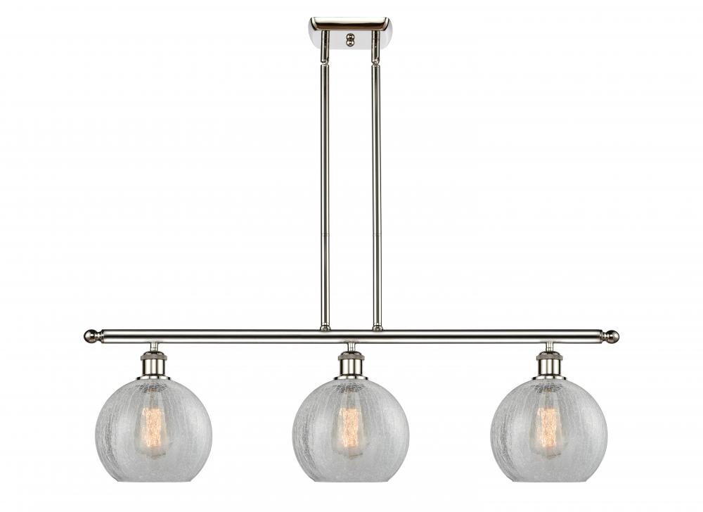 Athens - 3 Light - 36 inch - Polished Nickel - Stem hung - Island Light