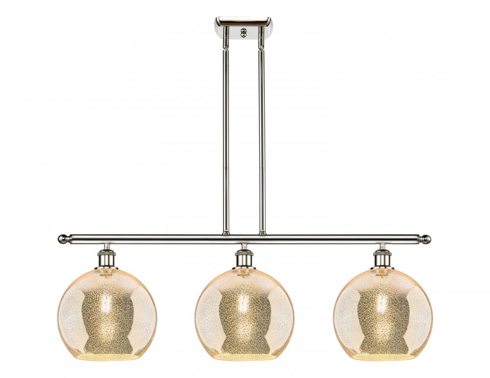 Athens - 3 Light - 37 inch - Polished Nickel - Stem Hung - Island Light