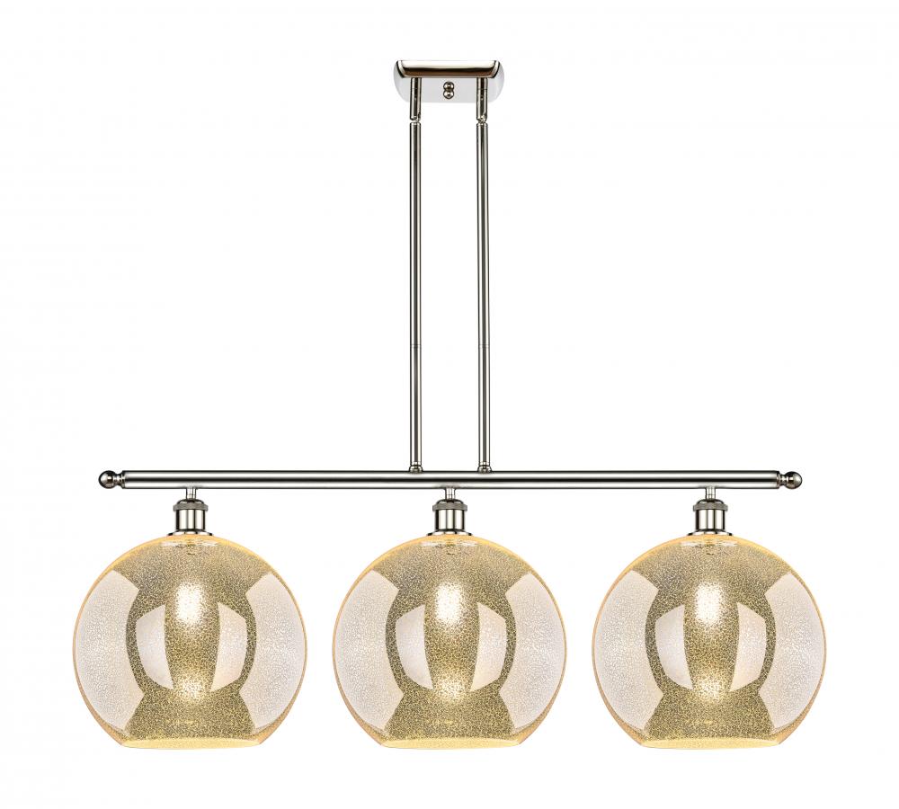 Athens - 3 Light - 38 inch - Polished Nickel - Stem Hung - Island Light