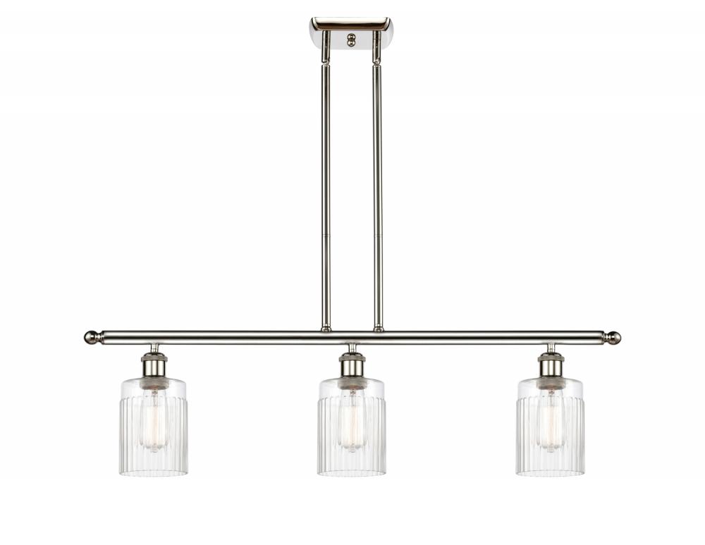 Hadley - 3 Light - 36 inch - Polished Nickel - Stem hung - Island Light