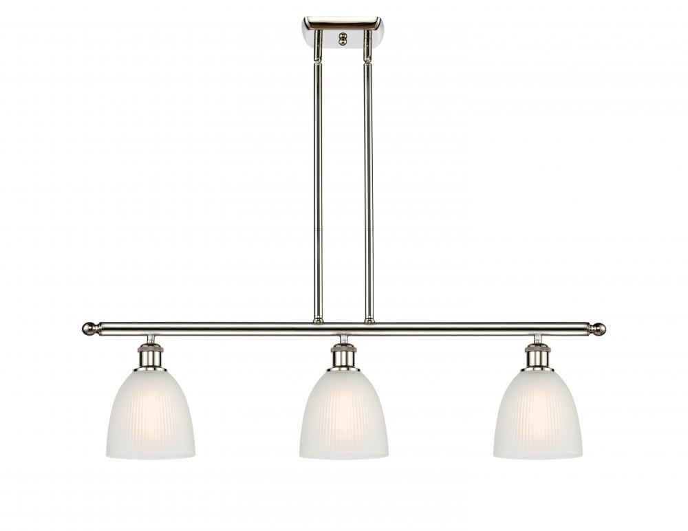 Castile - 3 Light - 36 inch - Polished Nickel - Stem hung - Island Light