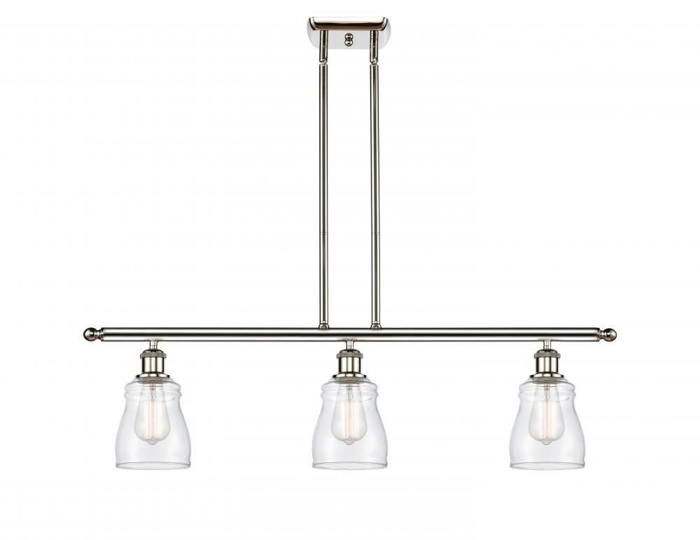 Ellery - 3 Light - 36 inch - Polished Nickel - Stem hung - Island Light