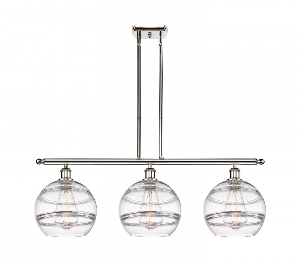 Rochester - 3 Light - 37 inch - Polished Nickel - Stem hung - Island Light