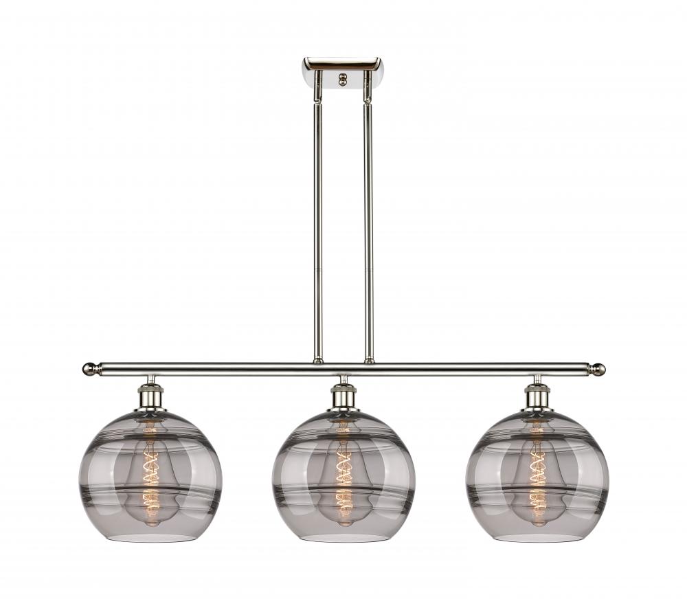 Rochester - 3 Light - 37 inch - Polished Nickel - Stem hung - Island Light