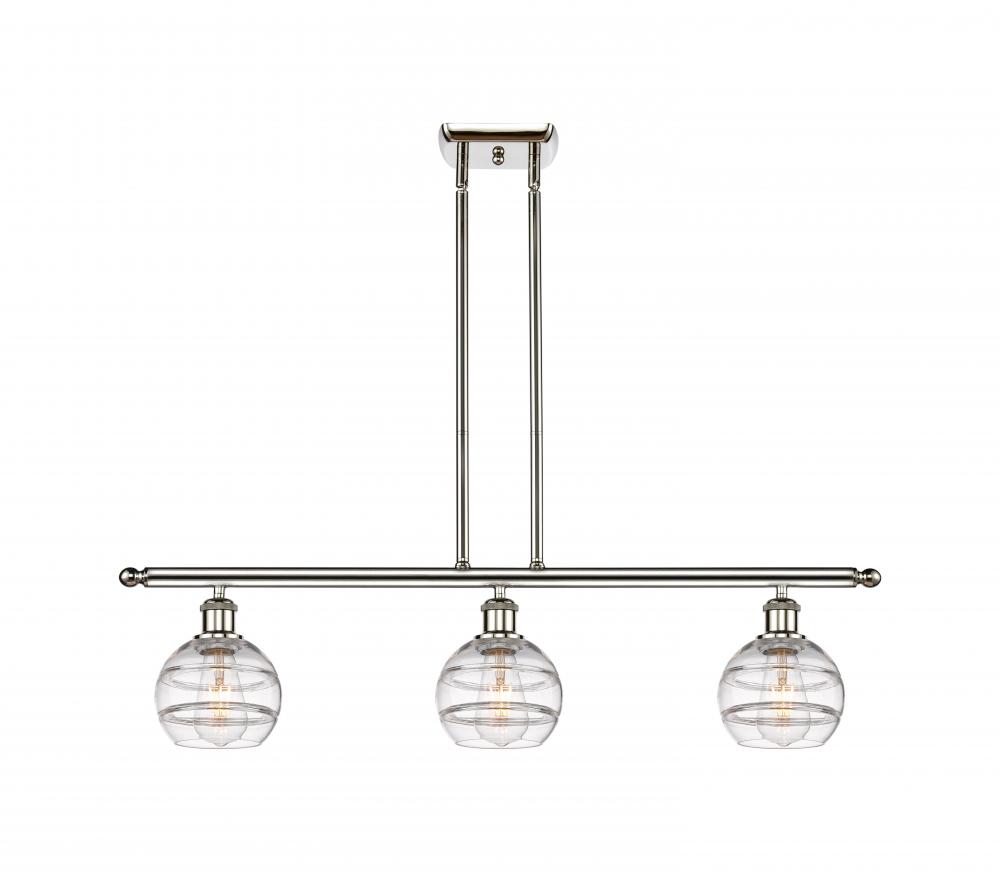 Rochester - 3 Light - 36 inch - Polished Nickel - Stem hung - Island Light