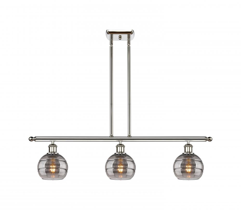 Rochester - 3 Light - 36 inch - Polished Nickel - Stem hung - Island Light