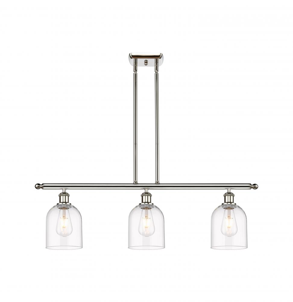 Bella - 3 Light - 36 inch - Polished Nickel - Stem hung - Island Light