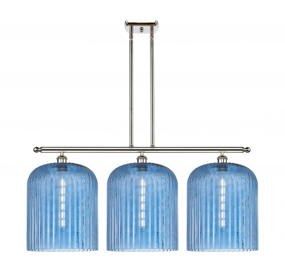 Bridal Veil - 3 Light - 36 inch - Polished Nickel - Stem hung - Island Light