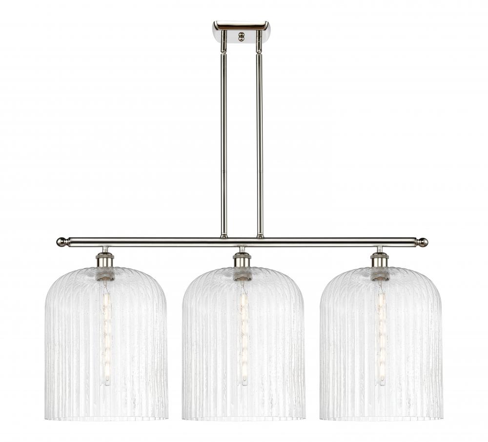 Bridal Veil - 3 Light - 36 inch - Polished Nickel - Stem hung - Island Light