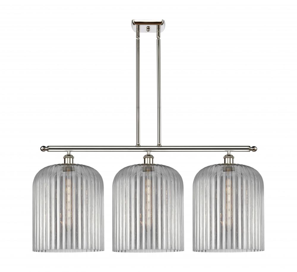 Bridal Veil - 3 Light - 36 inch - Polished Nickel - Stem hung - Island Light