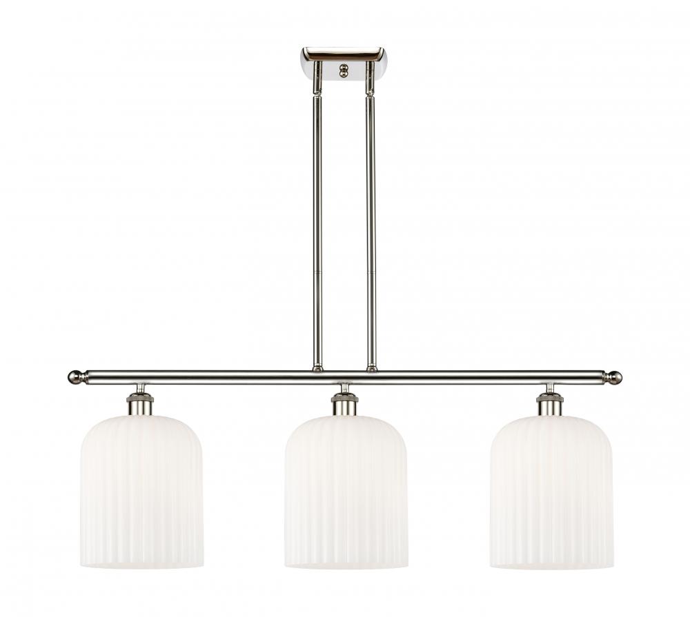 Bridal Veil - 3 Light - 36 inch - Polished Nickel - Stem hung - Island Light