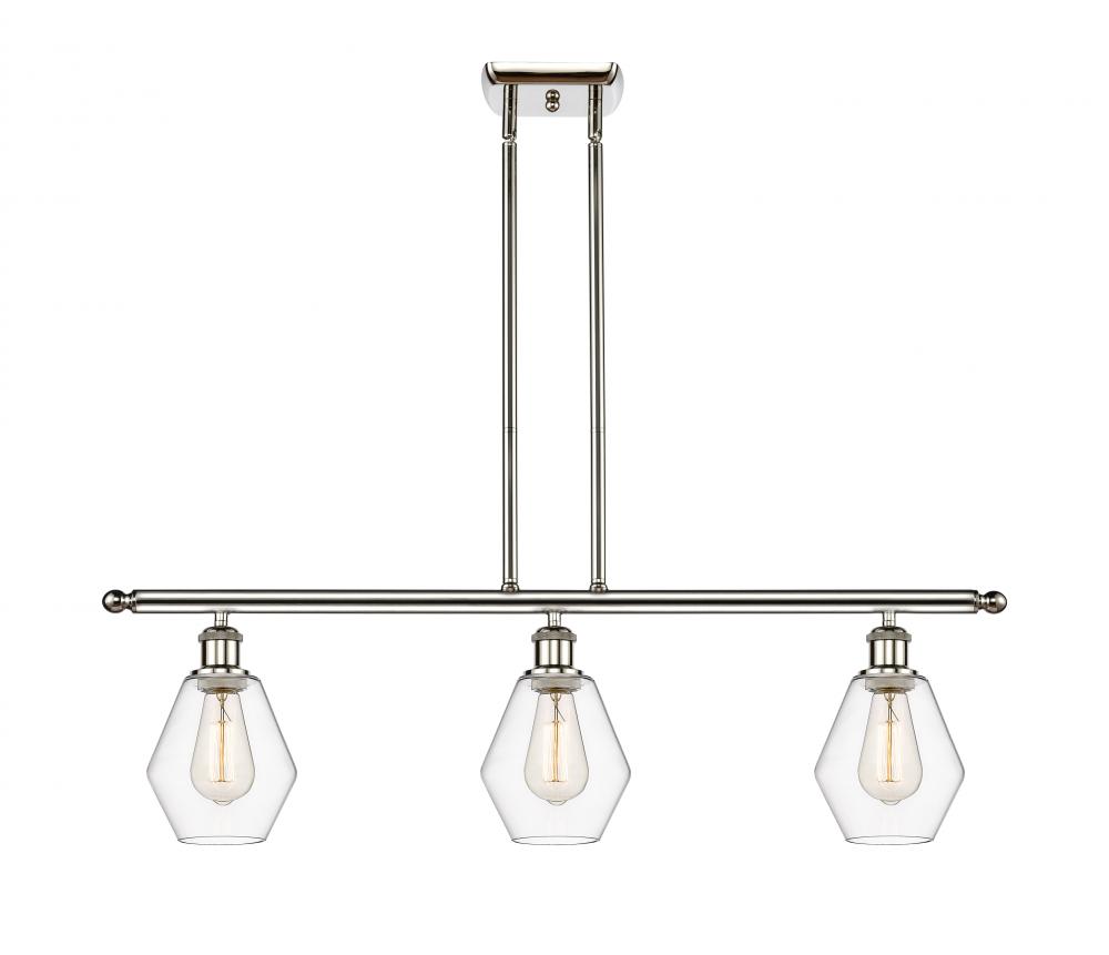 Cindyrella - 3 Light - 36 inch - Polished Nickel - Stem hung - Island Light
