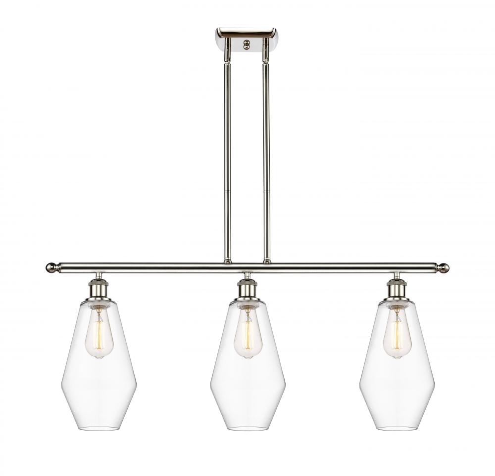 Cindyrella - 3 Light - 36 inch - Polished Nickel - Stem hung - Island Light