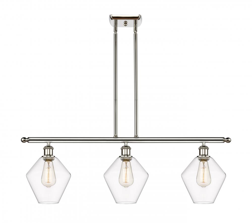 Cindyrella - 3 Light - 36 inch - Polished Nickel - Stem hung - Island Light