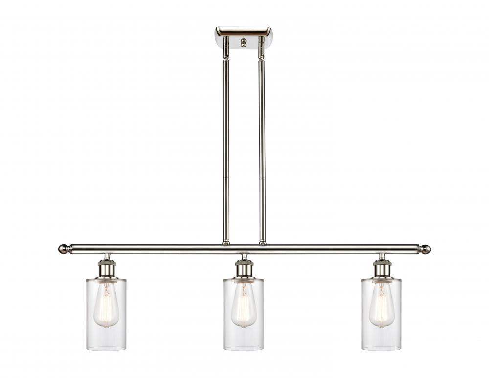 Clymer - 3 Light - 36 inch - Polished Nickel - Stem hung - Island Light