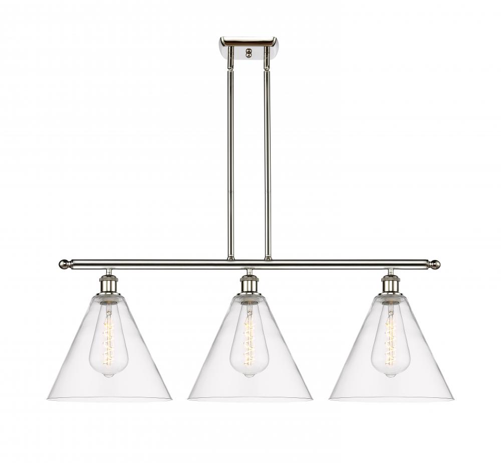 Berkshire - 3 Light - 39 inch - Polished Nickel - Stem hung - Island Light