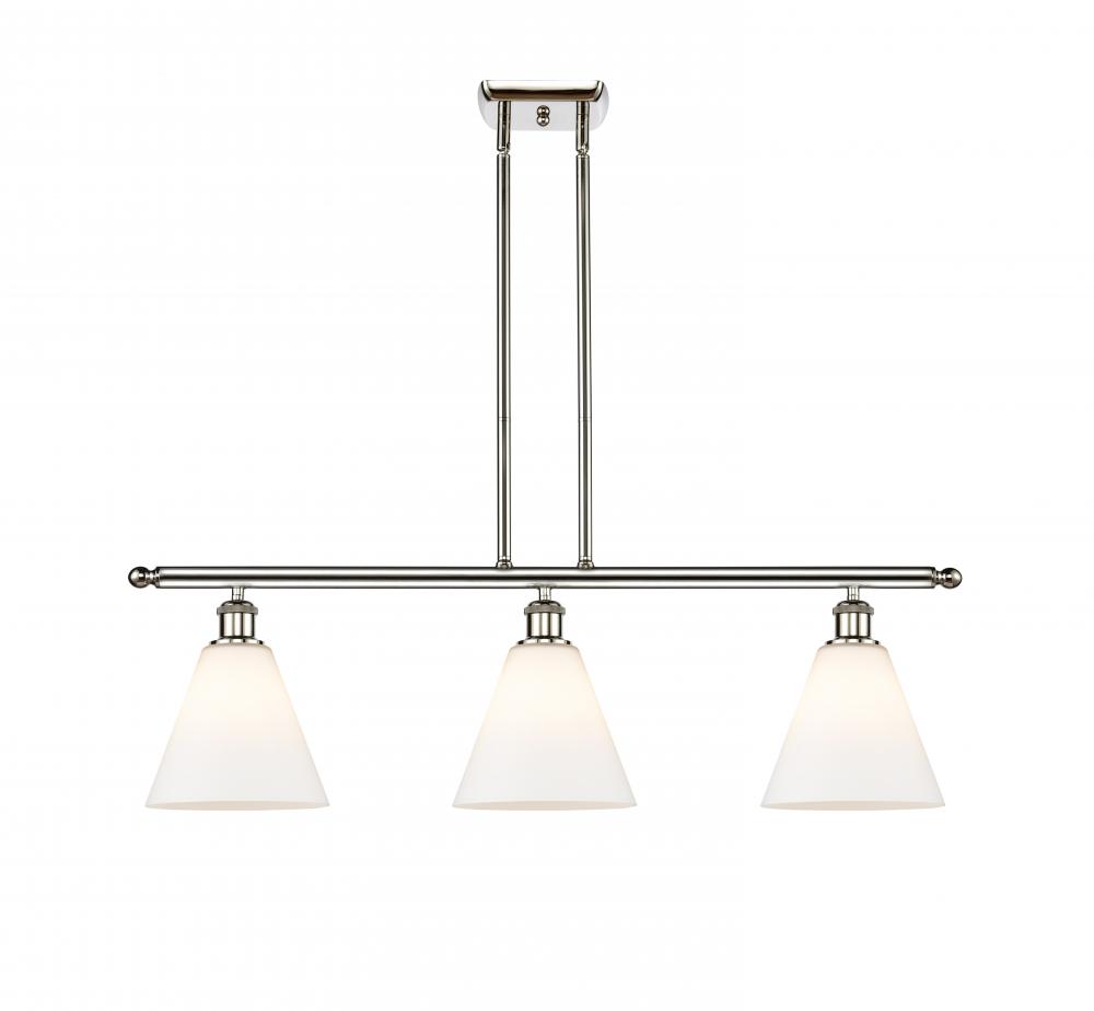 Berkshire - 3 Light - 36 inch - Polished Nickel - Stem hung - Island Light