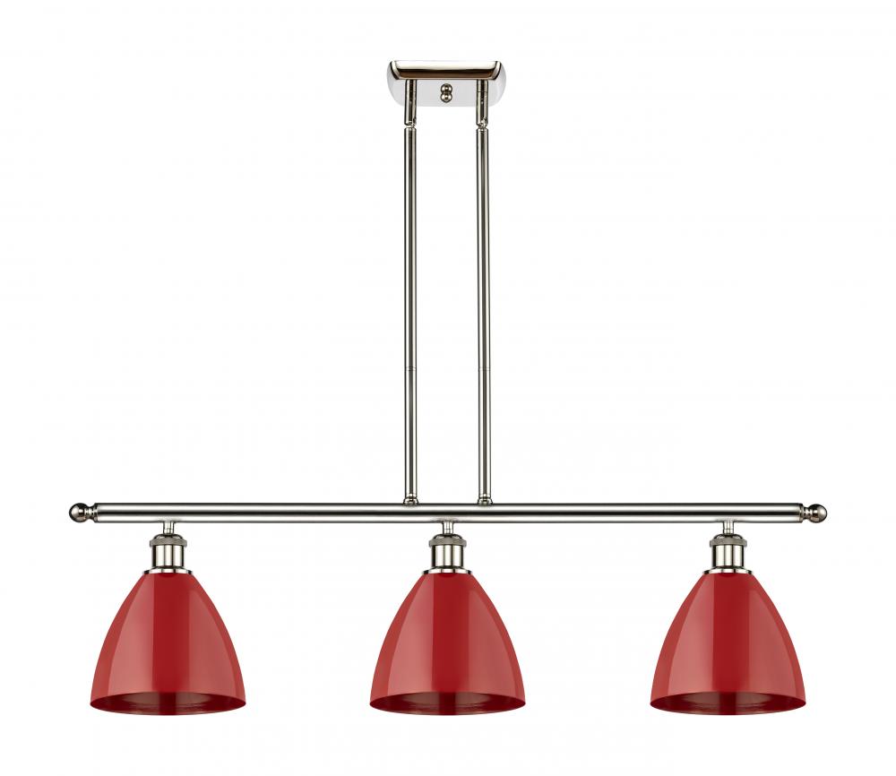 Plymouth - 3 Light - 36 inch - Polished Nickel - Stem hung - Island Light