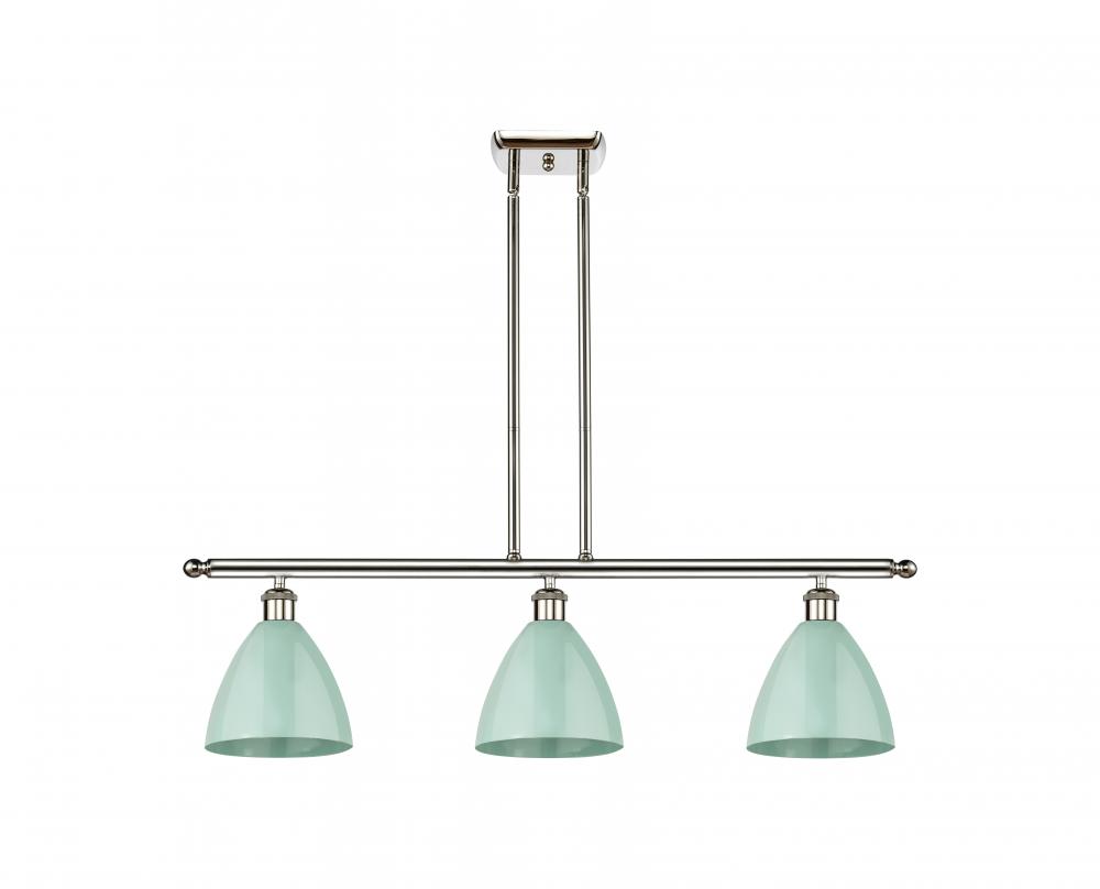 Plymouth - 3 Light - 36 inch - Polished Nickel - Stem hung - Island Light