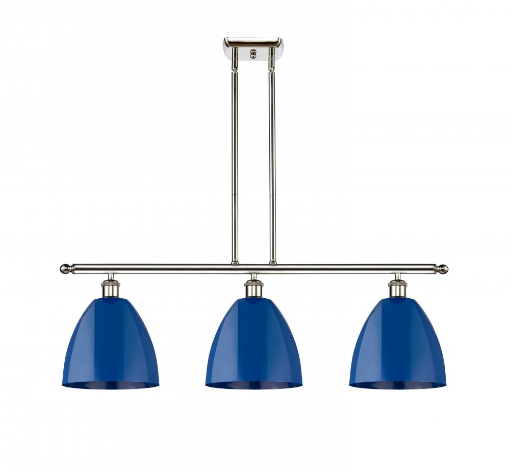 Plymouth - 3 Light - 36 inch - Polished Nickel - Stem hung - Island Light