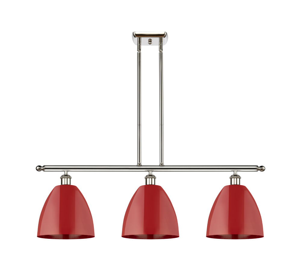 Plymouth - 3 Light - 36 inch - Polished Nickel - Stem hung - Island Light