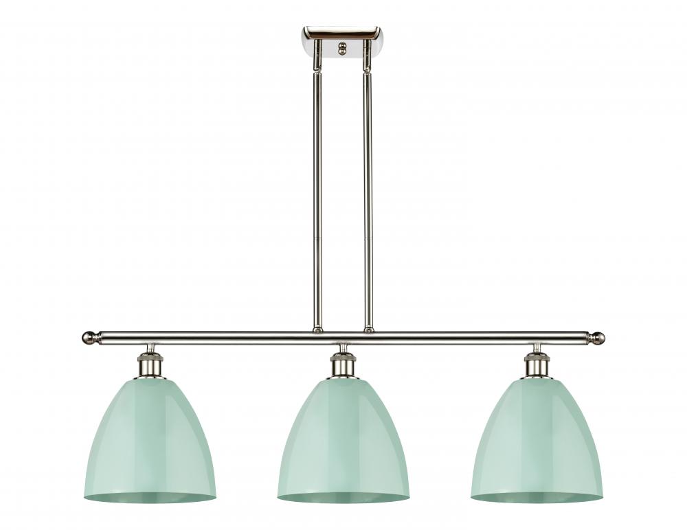 Plymouth - 3 Light - 36 inch - Polished Nickel - Stem hung - Island Light