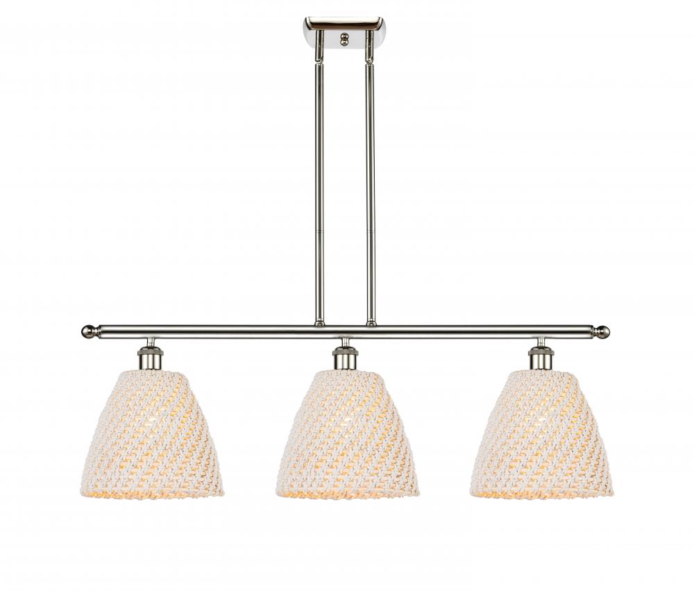 Bristol Natural - 3 Light - 36 inch - Polished Nickel - Stem Hung - Island Light