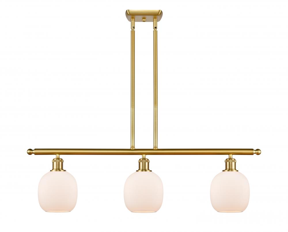 Belfast - 3 Light - 36 inch - Satin Gold - Stem hung - Island Light