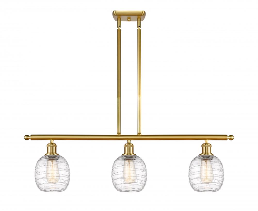 Belfast - 3 Light - 36 inch - Satin Gold - Stem hung - Island Light