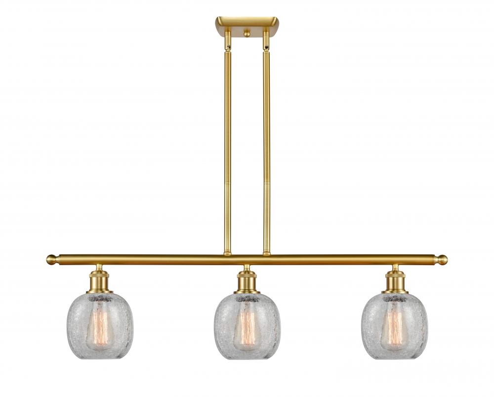 Belfast - 3 Light - 36 inch - Satin Gold - Stem hung - Island Light