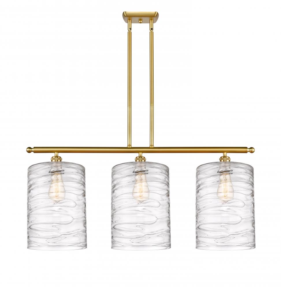 Cobbleskill - 3 Light - 36 inch - Satin Gold - Stem hung - Island Light