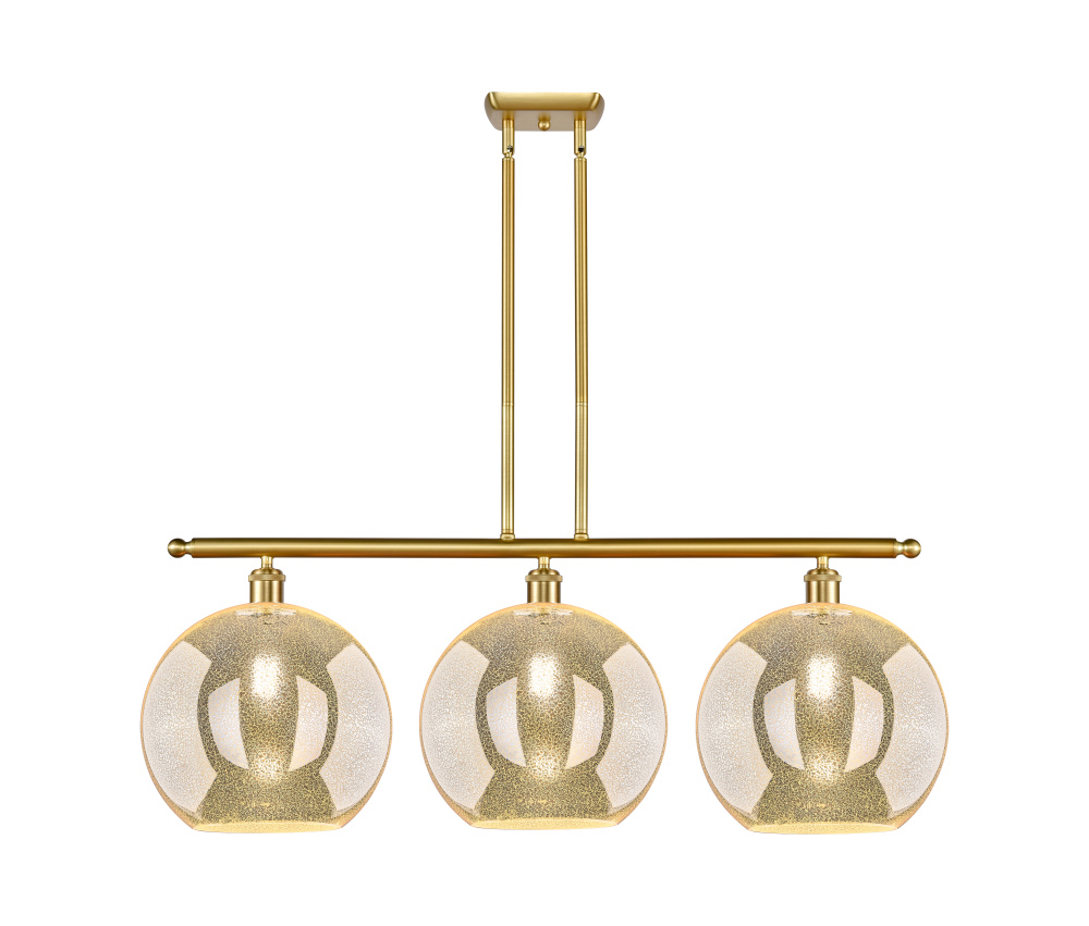 Athens - 3 Light - 38 inch - Satin Gold - Stem Hung - Island Light