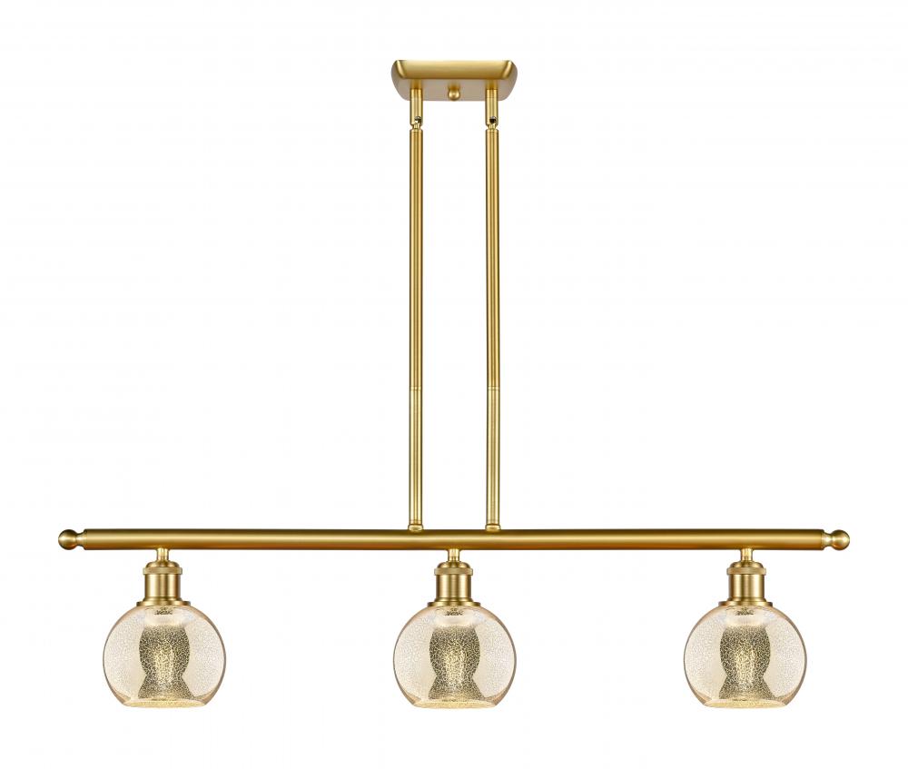 Athens - 3 Light - 36 inch - Satin Gold - Stem hung - Island Light
