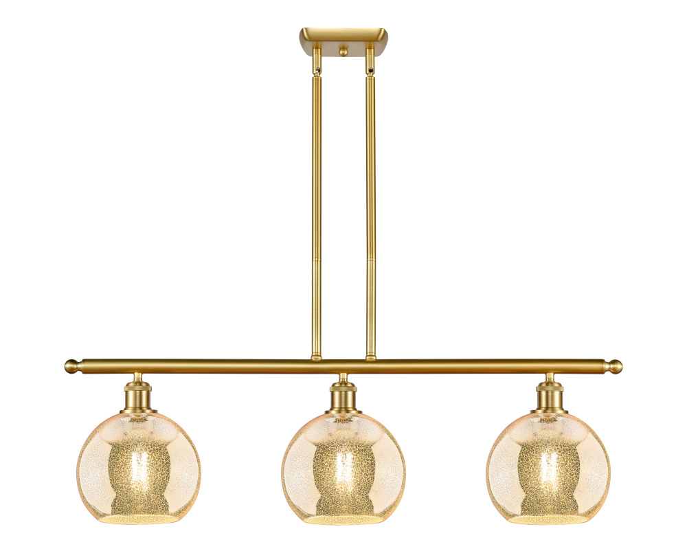 Athens - 3 Light - 36 inch - Satin Gold - Stem hung - Island Light