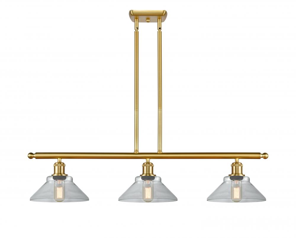 Orwell - 3 Light - 36 inch - Satin Gold - Stem hung - Island Light