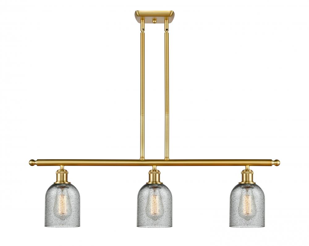 Caledonia - 3 Light - 36 inch - Satin Gold - Stem hung - Island Light
