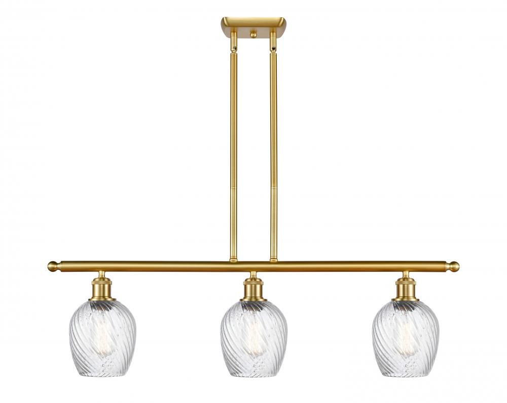 Salina - 3 Light - 36 inch - Satin Gold - Stem hung - Island Light